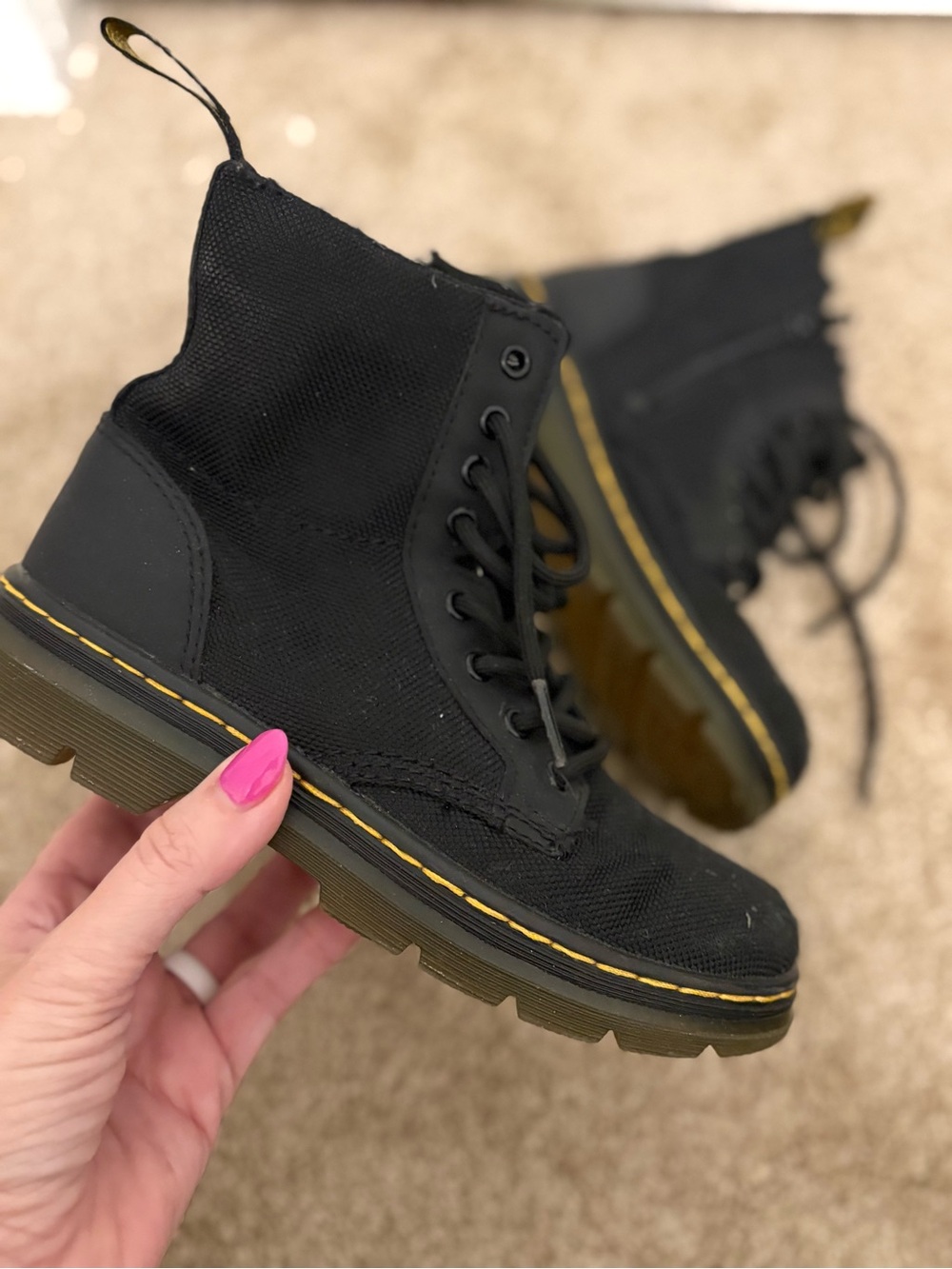 Dr. Martens Junior Combs Extra Tough Poly Casual Boots Unisex Size 13